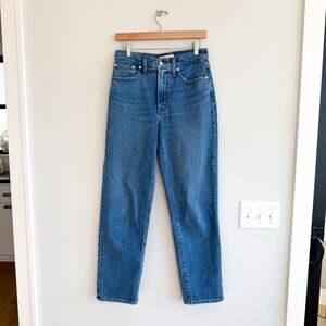 Madewell The Perfect Vintage Straight High Rise Jeans Medium Wash Blue 26